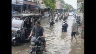 राजगढ़: राजगढ़ में एक घंटे की तेज बारिश से सड़कें जलमग्न, गर्मी से मिली राहत