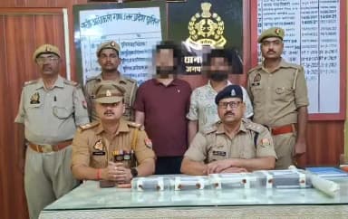 बस्ती: बहन से मारपीट के विवाद में नगर थाने और SOG टीम ने 2 लोगों को असलहों के साथ किया गिरफ्तार