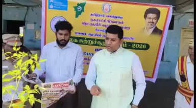 நாகப்பட்டினம்: உலக சுற்றுச்சூழல் தினத்தை ஒட்டி புதிய பேருந்து நிலையத்தில் பொதுமக்களுக்கு மரக்கன்றுகளை வழங்கிய மாவட்ட ஆட்சியர்