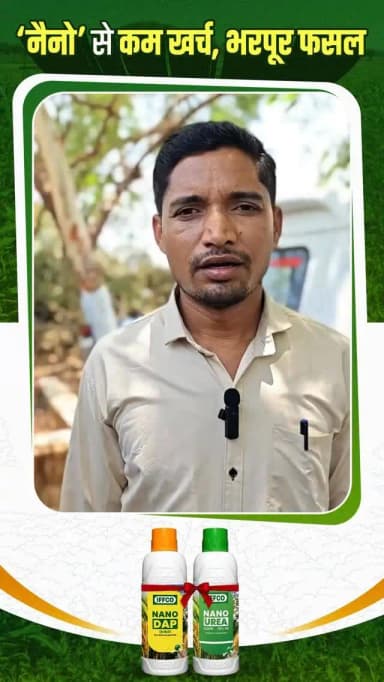 नैनो की ताकत, किसान की बढ़त
किसान बताते हैं, नैनो डीएपी और नैनो यूरिया का उपयोग से अच्छे परिणाम मिले हैं। फसल की ग्रोथ बेहतर रहती है, पौधे हरे-भरे रहते हैं, बीमारी रोधक क्षमता बढ़ती है और उत्पादन भी बेहतर होता है। किसानों को आधुनिक कृषि तकनीकों से जोड़कर खेती को अधिक लाभकारी बनाने की दिशा में सुशासन सरकार लगातार प्रयासरत है।
#NanoDAP
#NanoUrea
#SushasanSarkar
#सुशासन_सरकार