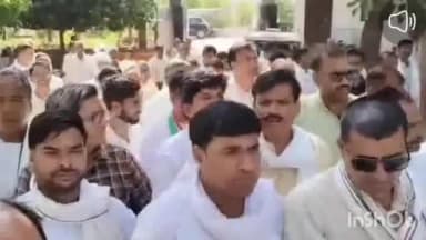 मेहगांव: मौ थाना क्षेत्र के मदनपुर में नौवीं की छात्रा की निगम हत्या पर कांग्रेस का जंगी प्रदर्शन