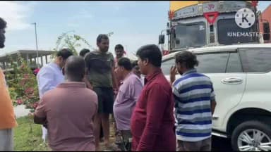 నిజామాబాద్ సౌత్: నిజామాబాదు మాజీ MLA బిగల గణేష్ గుప్త కు బిక్కనూర్ వద్ద ఆయన కారును డికొన్న కంటైనర్, తప్పిన పెనుప్రమాదం