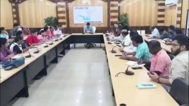 ଝାରସୁଗୁଡା: ସରକାରଙ୍କ ଦୁଇ ବର୍ଷ ପୂର୍ତ୍ତି ଉପଲକ୍ଷେ ଜନସମ୍ପର୍କ କାର୍ଯ୍ୟକ୍ରମ ପାଇଁ ଝାରସୁଗୁଡ଼ା ଜିଲ୍ଲା ପ୍ରଶାସନ ପକ୍ଷରୁ ପ୍ରସ୍ତୁତି ବୈଠକ