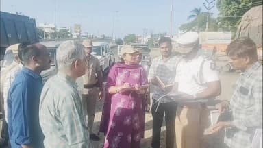 பெரம்பலூர்: திருச்சி -சென்னை தேசிய நெடுஞ்சாலையில் அதிக விபத்து நடைபெறும் இடங்களை மாவட்ட கலெக்டர் நேரில் பார்வையிட்ட ஆய்வு