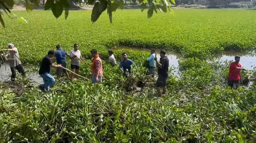 उमरेश्वर तालाब की सफाई में जनसहयोग से मिल रही सफलता
जल गंगा संवर्धन अभियान के तहत भिण्ड जिले की ग्राम पंचायत ऊमरी में स्थानीय लोगों और प्रशासन के संयुक्त प्रयास से सैकड़ों वर्ष पुराने उमरेश्वर तालाब की व्यापक सफाई कार्य की सफलतापूर्वक शुरुआत हुई। मुख्य कार्यपालन अधिकारी जिला पंचायत भिण्ड श्री वीरसिंह चौहान ने मौके पर मौजूद ग्रामीणों को संबोधित करते हुए कहा कि किसी भी सामुदायिक कार्य को पूर्ण रूप देने के लिए जन सहयोग अनिवार्य है। उन्होंने भरोसा जताया कि इस पहल से न केवल तालाब का पर्यावरण सुधरेगा बल्कि आसपास के क्षेत्र में साफ-सुथरी और स्वस्थ जीवनशैली को भी बढ़ावा मिलेगा।
उमरेश्वर मंदिर के पुजारी ने भी उपस्थित लोगों से अपील करते हुए कहा कि यह तालाब न केवल ऐतिहासिक और धार्मिक दृष्टि से महत्व रखता है, बल्कि गांव की पारिस्थितिकी और जलस्रोत के रूप में भी इसकी अहमियत है। उन्होंने ग्रामीणों से नियमित रूप से तालाब की साफ-सफाई और देखभाल करने के लिए सक्रिय भागीदारी देने का अनुरोध किया। स्थानीय युवाओं और पंचायत सदस्यों ने मिलकर जलाशय से जलकुंभी और कचरे को हटाया।
पंचायत ने आगे योजना बनाई है कि सफाई के बाद तालाब में जल संचयन और संरक्षण के उपाय लागू किए जाएंगे, साथ ही आसपास के क्षेत्रों में स्वच्छता और वृक्षारोपण को प्रोत्साहित किया जाएगा। इस मुहिम से ग्रामीणों में सामूहिक जिम्मेदारी की भावना मजबूत हुई है और भविष्य में यह तालाब जनभागीदारी का बेहतर उदाहरण बनेगा।
#CMMadhyaPradesh
#JansamparkMP
Panchayat, Rural Development and Social Welfare Department of Madhya Pradesh
#जल_गंगा_संवर्धन_अभियान_MP
#JalGangaSamvardhan
#भिण्ड
#Bhind