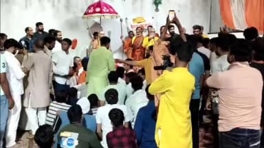 बाह: जैतपुर में पहुंची 81 दिवसीय गौ संरक्षण जनजागरण यात्रा