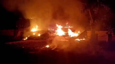 ಶಿರಾ: ಬೂಸಾ ಕಚ್ಚಾ ವಸ್ತು ಸಾಗಿಸುತ್ತಿದ್ದ ವೇಳೆ ಲಾರಿಗೆ ಬೆಂಕಿ, ಕಳ್ಳಂಬೆಳ್ಳ ಸಮೀಪ ತಪ್ಪಿದ ಭಾರೀ ದುರಂತ
