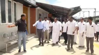 விருதுநகர்: ரயில் நிலையத்தை ஆய்வு செய்த பின்பு மாணிக்க தாகூர் எம்பி பேட்டி