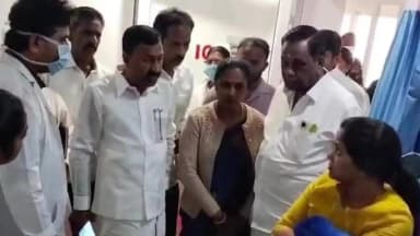 குன்னூர்: வாகன விபத்தில் பாதிக்கப்பட்டு குன்னூர் அரசு மருத்துவமனையில் சிகிச்சை பெற்று வருபவர்களை நேரில் சந்தித்த MLA