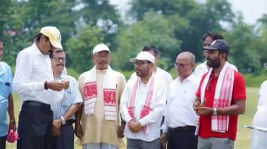 সৃজনগ্ৰাম: অভয়াপুৰী মহাবিদ্যালয়ৰ খেলপথাৰত অনুষ্ঠিত ইণ্টাৰ ক্লাব এথলেটিক্স ট্ৰয়াল কেম্পত উপস্থিত থাকে বিধায়ক ভূপেন ৰায়
