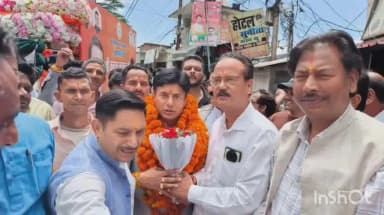 अल्मोड़ा: दर्ज मंत्री बनने के बाद पहली बार गृह जनपद पहुंचे कुंदन लटवाल, कार्यकर्ताओं ने लोधिया से मालरोड तक निकाली स्वागत रैली