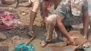 गोपद बनास: सीधी जिले के ग्राम गोंडाही में एक तालाब में रह रहे मगरमच्छ को सन घड़ियाल की टीम ने पड़कर सुरक्षित छोड़ा