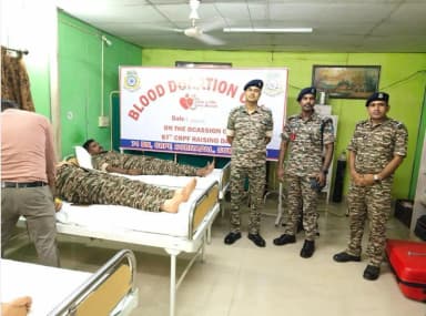 दोरनापाल: सीआरपीएफ 74वीं बटालियन ने सुकमा में आयोजित किया रक्तदान शिविर, जवानों ने मानव सेवा की मिसाल पेश की