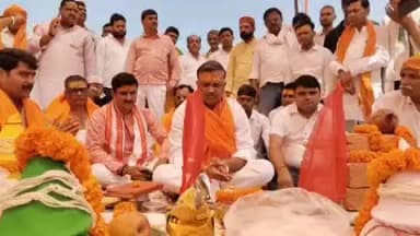 ज्ञानपुर: भदोही में तीन दशक का इंतजार खत्म, गंगा पर 320 करोड़ के पुल का भूमि पूजन विधायक विपुल दुबे ने किया