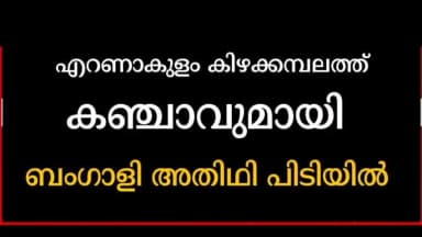 കണയന്നൂർ: കഞ്ചാവുമായി ബംഗാളി അതിഥി പിടിയിൽ