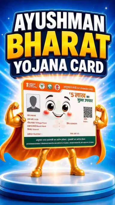 आयुष्मान कार्ड
सुलभ स्वास्थ्य सेवाएं
आयुष्मान भारत योजना के तहत 60 करोड़ से अधिक लोगों को मिल रहा है ₹5 लाख तक का मुफ्त इलाज।
@pmoindia_official
@narendramodi_pmoindia
@mohfwindia
@chhattisgarhcmo
@vishnudeosai
#12yearsofswasthbharat
#ayushmanbharat #janaushadhi #affordablehealthcare
