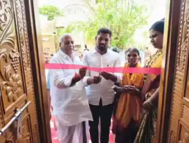 ముధోల్: కుంటాల మండలం దౌనెల్లి గ్రామంలో నిర్మించిన ఇందిరమ్మ ఇల్లును ప్రారంభించిన ముధోల్ ఎమ్మెల్యే పవార్ రామరావ్ పటేల్