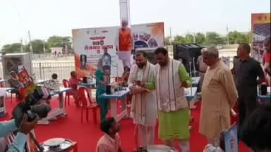 सिवानी: सिवानी में आयोजित रैली में पहुंचे हरियाणा मुख्यमंत्री नायब सिंह सैनी