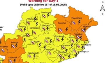 ବାରିପଦା ସଦର: ଜିଲ୍ଲାରେ ଆସନ୍ତା ୧୯ ତାରିଖ ଯାଏଁ ବର୍ଷା ପବନ ସହ ବଜ୍ରପାତ ହେବା ନେଇ ଆଞ୍ଚଳିକ ପାଣିପାଗ ବିଭାଗ ପକ୍ଷରୁ ଅରେଞ୍ଜ ୱାର୍ଣିଂ ଜାରୀ