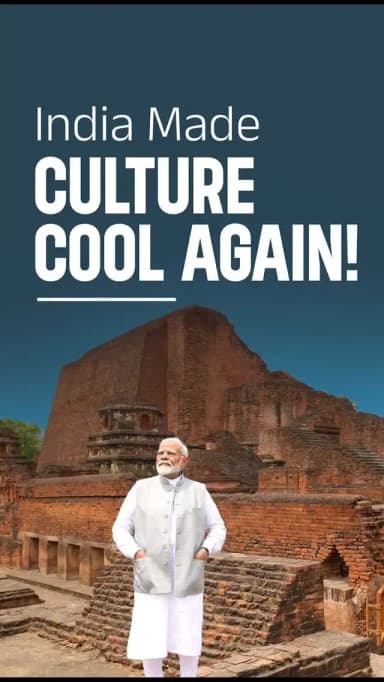 Preserving the Past, Inspiring the Future
Reviving traditions, conserving historic landmarks, promoting yoga worldwide, and bringing back treasured antiquities—India’s timeless legacy is earning global recognition like never before.
#12YearsOfVikasBhiVirasatBhi
#CultureUnitesAll
#IndianHeritage
#IndianCulture
@narendramodi
@PMOIndia
@MinOfCultureGoI
@vishnudsai
@ChhattisgarhCMO