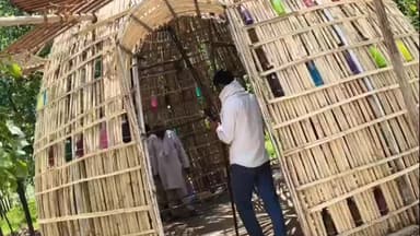 जगाधरी: लोगों को प्रकृति से जोड़ने को लेकर देश-विदेश में जाने जाने वाले धर्मवीर किसान के द्वारा किया जा रहा तैयार प्राकृतिक घर
