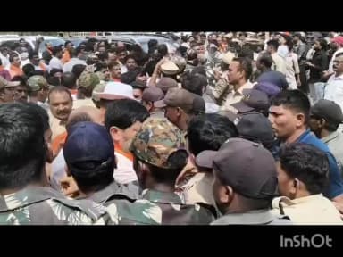 మంచిర్యాల: శ్రీరాంపూర్ ఓపెన్ కాస్ట్ గనిలోకి వెళ్లేందుకు ప్రయత్నించిన బిజెపి ఎమ్మెల్యేలను,నాయకులను అడ్డుకున్న పోలీసులు