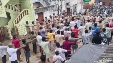 గజపతినగరం: గజపతినగరంలో సీఐ సన్యాసినాయుడు ఆధ్వర్యంలో పోలీసుల కార్డన్ అండ్ సెర్చ్: రికార్డులు సక్రమంగా లేని 21 మోటార్ బైకులు సీజ్