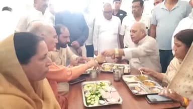 हिसार: कैबिनेट मंत्री रणबीर गंगवा ने नई सब्जी मंडी में ‘अटल किसान-श्रमिक कैंटीन’ का किया शुभारंभ, श्रमिकों को 10 रुपये में मिले