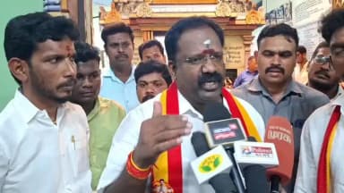 காஞ்சிபுரம்: பெரிய காஞ்சிபுரம் பகுதியில் வனத்துறை அமைச்சர் ஆர் வி ரஞ்சித் குமார் பத்திரிகையாளர் சந்திப்பு