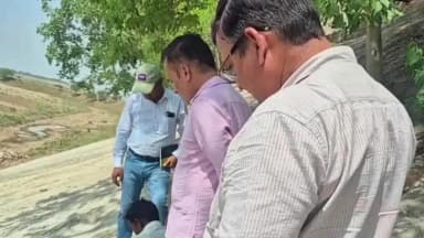 कालपी: वेदव्यास मंदिर के कटानरोधी कार्य में अनियमितता, डीएम के निर्देश पर जांच टीम पहुंची, ग्रामीणों ने गुणवत्ता पर उठाए सवाल