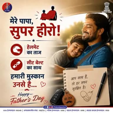 पापा की असली सुपरपावर – सुरक्षा का संकल्प!
हर बच्चे के लिए उनके पिता ही दुनिया के सबसे बड़े 'सुपरहीरो' होते हैं।
इस #FathersDay पर आइए, अपने बच्चों और परिवार की खु
