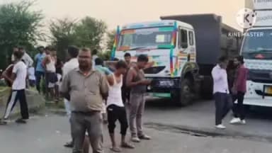 नरपतगंज: एनएच के पलासी कजरा नदी पुल के जर्जर होने से स्थानीय ग्रामीणों ने एनएच जाम कर जताया आक्रोश