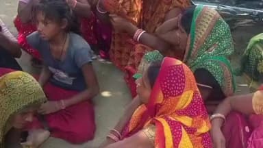 पकड़ी दयाल: भारतमाला पथ की दुर्घटना में दूसरी जान गई, चार बच्चों के सिर से उठा पिता का साया