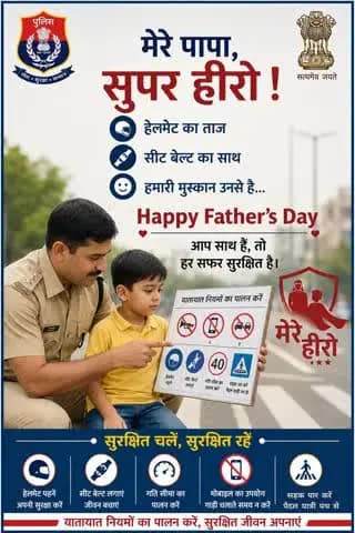 इस #FathersDay��� पर आइए, अपने बच्चों और परिवार की खुशियों को सुरक्षित रखने का वादा करें।