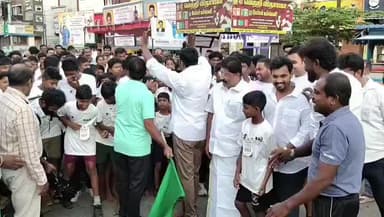 தேனி: தமிழக முதலமைச்சர் பிறந்த நாளை முன்னிட்டு தேனி TVKவடக்கு மாவட்டம் சார்பில் மாரத்தான் போட்டி சிலம்பம் போட்டி நடந்தது