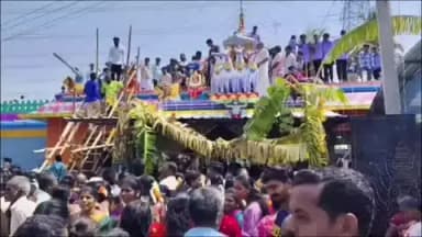 காட்பாடி: வெப்பாலை கிராமத்தில் விநாயகர் கங்கையம்மன் கிருஷ்ணர் உள்ளிட்ட ஆறு ஆலயங்களில் மகா கும்பாபிஷேகம் வெகு விமர்சையாக நடைபெற்றது