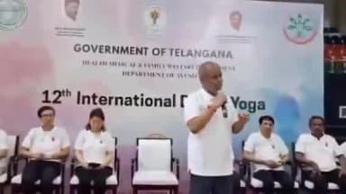 ఇబ్రహీంపట్నం: ఆరోగ్యవంతమైన తెలంగాణ నిర్మాణానికి ప్రతి ఒక్కరూ యోగాను అలవాటు చేసుకోవాలి: మంత్రి దామోదర్ రాజనర్సింహ