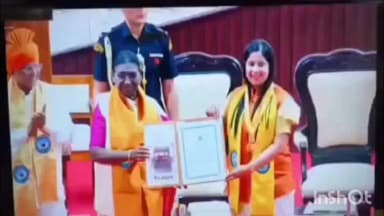 कटनी नगर: कटनी की बेटी ने बढ़ाया जिले का मान, महामहिम द्रोपति मुर्मू के हाथों एक साथ तीन गोल्ड मैडल से हुई सम्मानित,पिपरौध की काजल