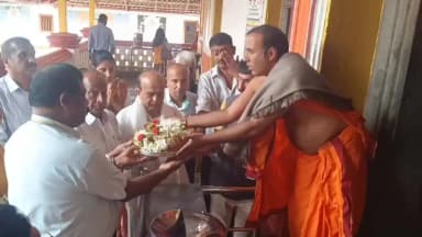 ಮಡಿಕೇರಿ: ಮಳೆಗಾಗಿ ನಗರದ ಓಂಕಾರೇಶ್ವರ ದೇವಾಲಯದಲ್ಲಿ ವಿಶೇಷ ಪೂಜೆ