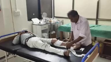 હાલોલ: હાલોલ વિરાસત વન નજીક નીલગાય અચાનક રસ્તા પર આવી જતા દંપતી અકસ્માતગ્રસ્ત