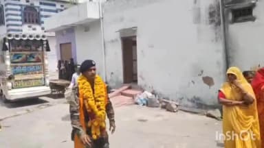 वल्लभनगर: 7 वर्ष की उम्र में पिता का साया उठने के बाद माँ ने मेहनत कर लाल को बनाया फौजी, कुलदीप का खेरोदा में स्वागत