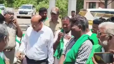 ಕೊಪ್ಪಳ: ಜಿಲ್ಲಾ ಆಡಳಿತ ಭವನ ಮುಂದೆ ರೈತ ಸಂಘದಿಂದ ವಿದ್ಯುತ್ ಖಾಸಗೀಕರಣ ವಿರೋಧಿಸಿ ರೈತ ಸಂಘದಿಂದ ಪ್ರತಿಭಟನೆ; ಲಕ್ಷ್ಮಣ ಹೂಗಾರ ನೇತೃತ್ವದಲ್ಲಿ ಯಶಸ್ವಿ