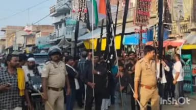 नानपारा: नवाबगंज कस्बे में सातवीं मोहर्रम का जुलूस तिरंगे और अलम के साथ निकला, अकीदतमंदों ने किया मातम
