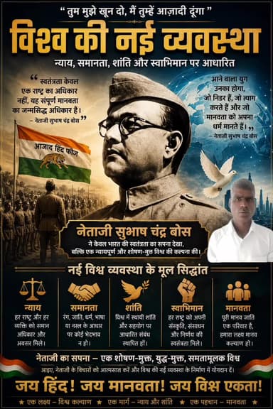 🚩 विश्व की नई व्यवस्था 🌍 | नेताजी का अधूरा सपना अब होगा पूरा! 🔥 #NetajiSubhashChandraBose #JaiHind #NewWorldOrder ##