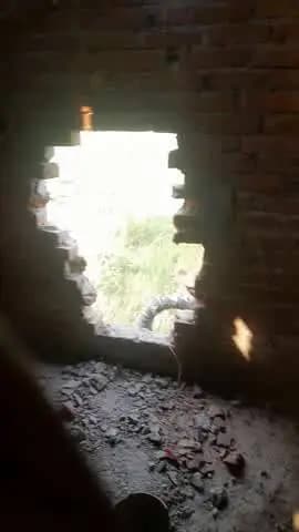 शिवपुरी के सतेन्द्र पाल सिंह भदौरिया के खेतों में लगा ट्यूवेल का दिवाल को काटकर समर के पाइप लोहे से तोड़a