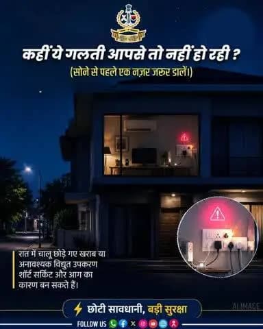 कहीं ये गलती आपसे तो नहीं हो रहीं ?
.
.
#SikarPolice #besafe #fireprevention #firesafety