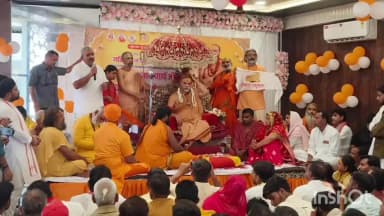 कलान: परशुरामपुरी पहुंचे शंकराचार्य ने गौ माता को संवैधानिक दर्जा देने की उठाई मांग