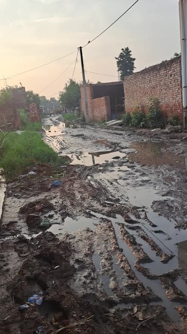 डाके वाली ड्रोन मै पानी से परेशान ग्रामीण लोग-बाग कोई सुधार नही मिल रहा