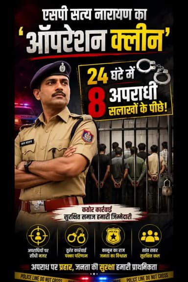 मंझनपुर: एसपी सत्य नारायण का #ऑपरेशन_क्लीन 24 घंटे में 8 अपराधी सलाखों के पीछे! #10newsnation #tennewsnation #voiceofkaushambi