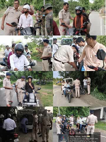 #पुलिस_अधीक्षक, कटिहार के निर्देशानुसार अपराध की रोकथाम एवं सुरक्षा व्यवस्था बनाए रखने हेतु #कटिहार_पुलिस द्वारा सभी थाना क्षेत्रों में सघन वाहन जाँच अभियान चलाया जा रहा है।